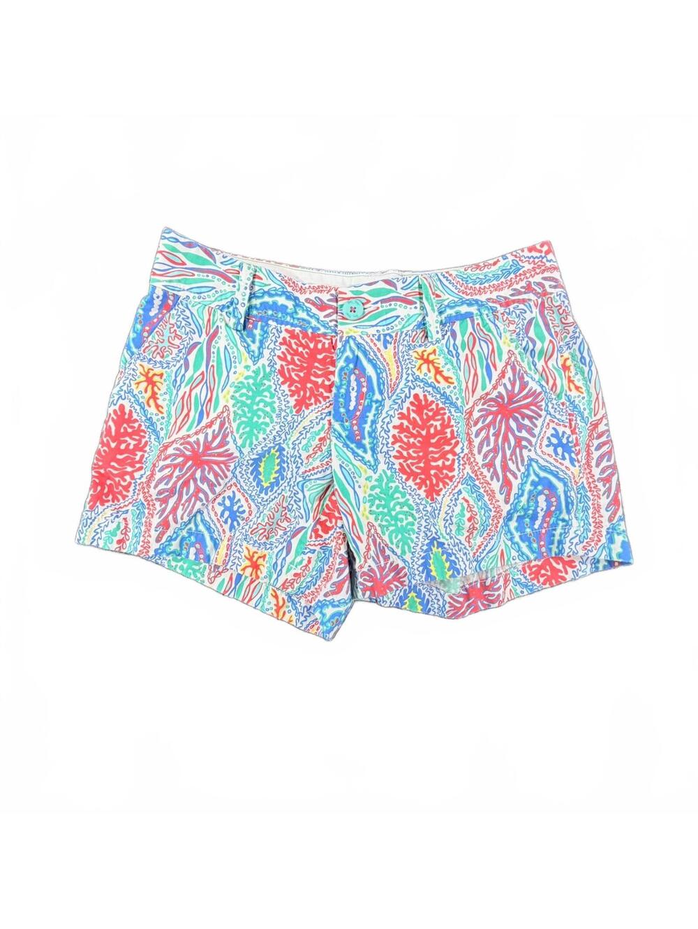 Women's Lilly Pulitzer “The Callahan” Cotton Shorts Size 4 Tropical Print